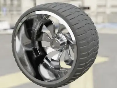 WHEEL FOR CUSTOM TRUCK 19M-R4 FRONT AND DOUBLED BACK 3D print model
