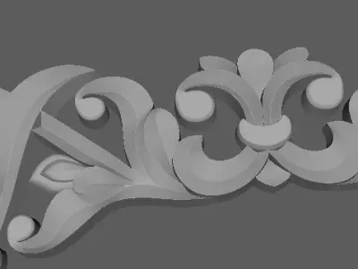 Central decor ornament for furniture 3D model 306