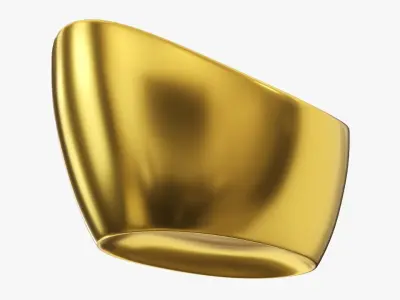 Chinese gold ingot 3D model