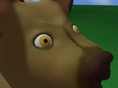 Toon Pupdog Low-poly 3D model
