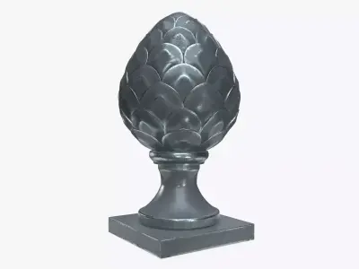 Fir cone sculpture 3D model