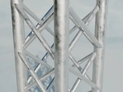Steel Square Truss 4 Low-poly 3D model