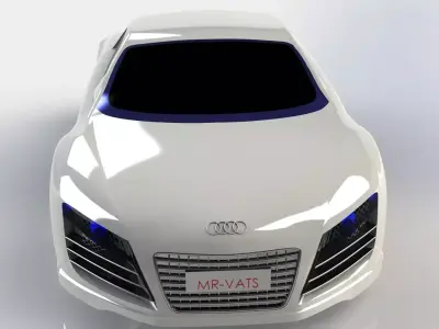 AUDI R8 plus Low-poly 3D model