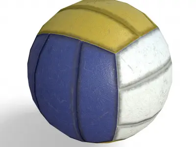 BeachVoleyball Low Poly PBR Model volleyball ball 3D model