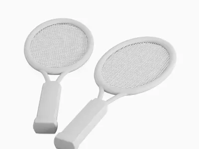 Tennis Racket 01  Low-poly 3D model