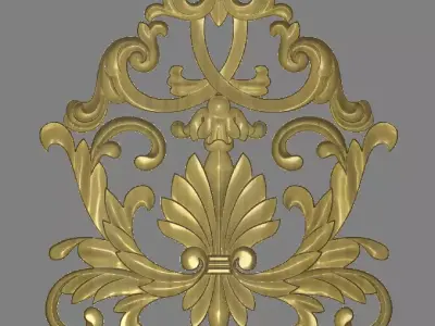 Ornate gold design 3D model
