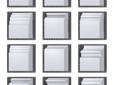 Architectural moldings - Baseboards-A 1 3D model