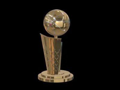 NBA Championship Trophy Low Poly PBR Realistic Low-poly 3D model