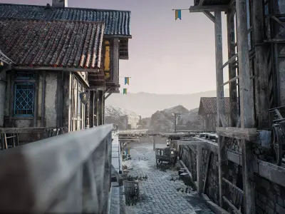 Fantasy and Medieval Architecture Kit Low-poly 3D model