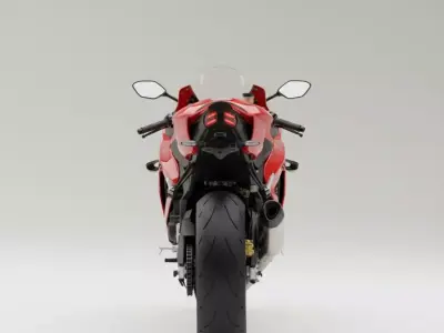 A Sleek Sport Motorcycle 3D model