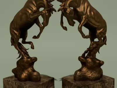 Horse Statuette 2C 3D model