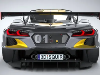 Chevrolet Corvette C8R racing CG 2020 3D model