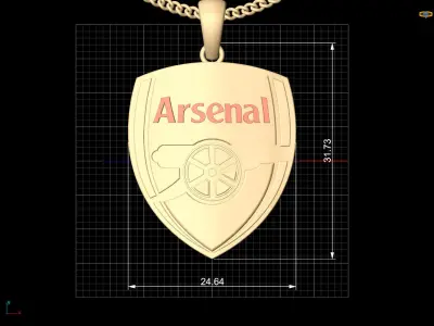 Lux pendant silver gold jewelry printable 3D model 3D print model purchase
