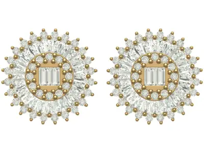 Earring 3D print model 22