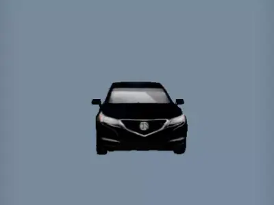 A realistic 3D model of a Black Sedan Car 3D print model