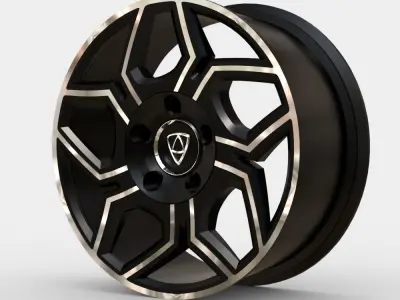 Affekta Tuning Rim Wheel  BlackFriday car concept Low-poly 3D model