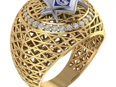 Masonic ring 104  3D print model