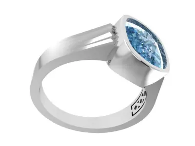 Stone Ring 0536 Free 3D print model