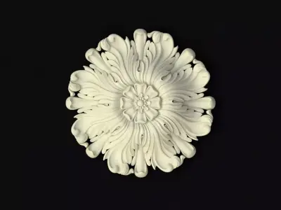 Central decor ornament for furniture 3D model 448