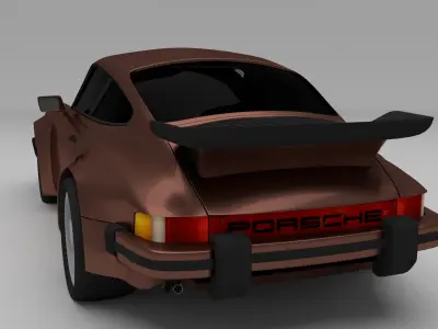 1975 Porsche 911 930  3D model