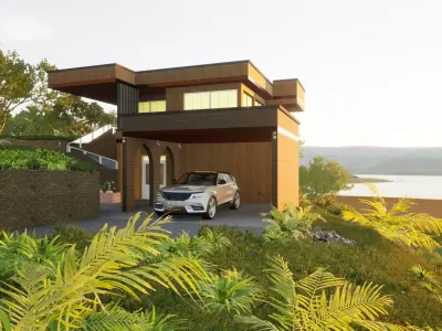 Wooden house 3D model