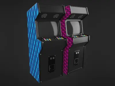 Arcade Machine Low-poly 3D model