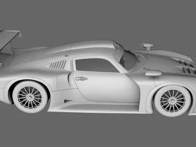 Porsche 911 GT1 1996 Low-poly 3D model