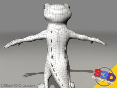 Crocodile toon 3D model