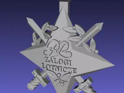 Official polish air force star decoration 3D print model