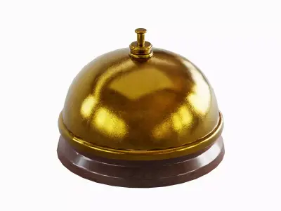 Classic Reception Bell 03 Low-poly 3D model