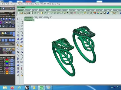 leaf ring 3D print model order