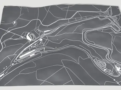 Circuit de Spa Francorchamps Belgium 3D model