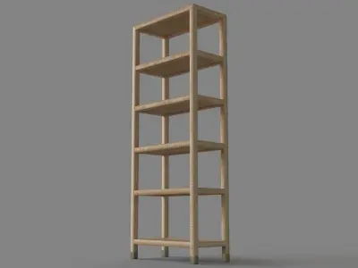 Balboa Rattan Bookshelf 3D model