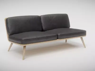 Spine Lounge Suite Sofa Low-poly 3D model