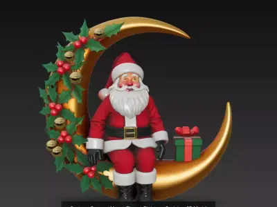 Saint Nicholas and Santa - Elegant Holiday Sculpture Collection