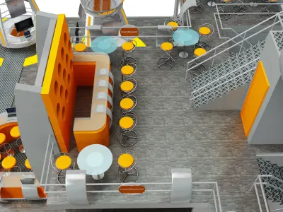 Booth Exhibition Stand a502a  3D model