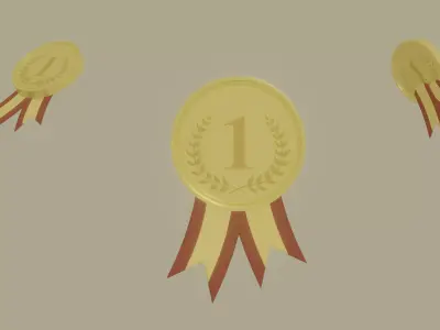 Gold Medal 3D model buy
