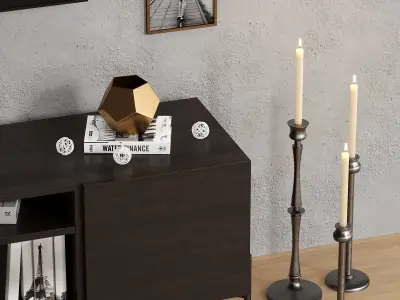 Living room set 02 3D model