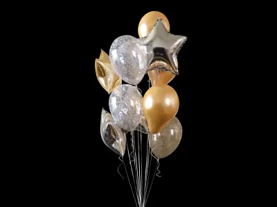 Helium balloons  3D model