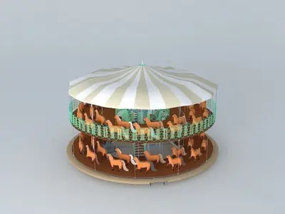 Merry-go-round carousel Free 3D model