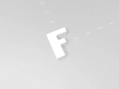 Vase F - Alphabet Vases Collection Letters - STL Printable 3D print model