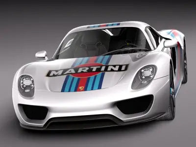 Porsche 918 Spyder Martini 2013 3D model