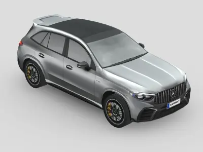 Mercedes Benz GLC63 AMG Low-poly 3D model