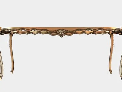 Carved dinner table for cnc 19 3D model