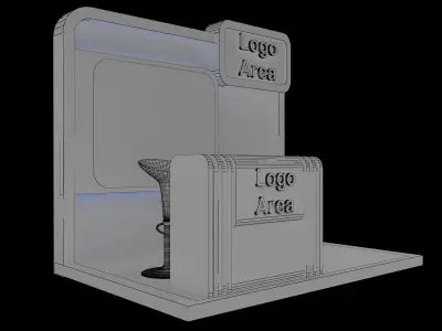  Booth Exhibition Stand A15c 3D model