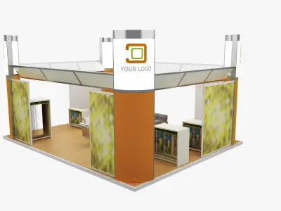 Booth Exhibition Stand a491 3D model