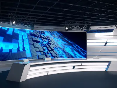 Virtual Studio 35 PBR Low-poly 3D model