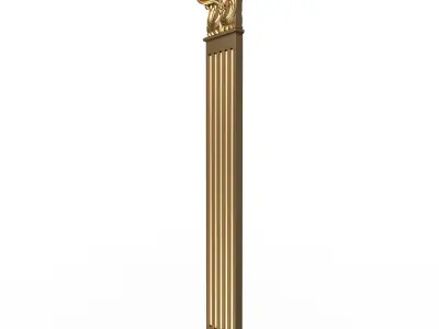 Column Capital 0703 Low-poly 3D model