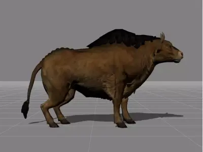 Buffalo V1 animal Low-poly 3D model