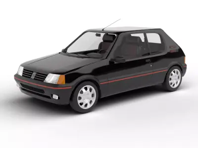 Peugeot 205 GTI 1 6 1992 3d model 3D model